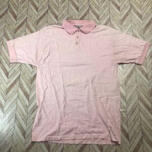 Bert Pulitzer Golf Performance Striped Polo. Pink/White Men’s Size Large.